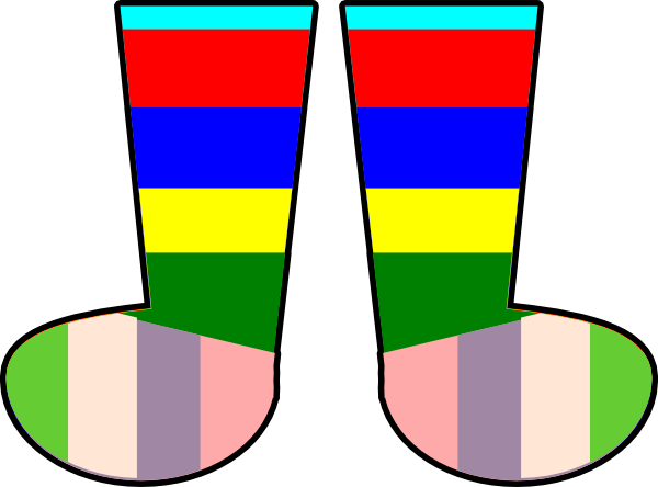 Clothing Rainbow Socks Clip Art At Clker Com   Vector Clip Art Online