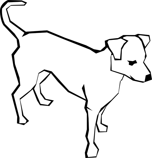 Dog Outline Animal Clip Art At Clker Com   Vector Clip Art Online