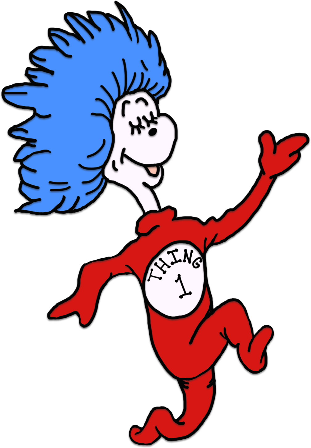Dr Seuss Coloring Pages Thing 1 And Thing 2 Thing 1 And Thing 2