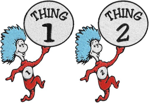 Dr Seusscat In Hatthing 1thing 2 Machine Embroidery Design    0121