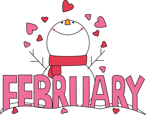 February Clip Art   Month Of February Snowman Love Clip Art Image