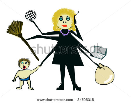 Frazzled Mom Clipart