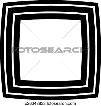 Geometric Sign Basic Blank Border Contemporary Square View