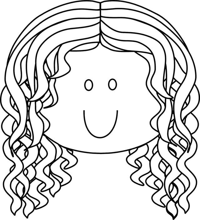 Happy Lady Face Coloring Page   Greatest Coloring Book