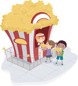 Movie Concession Stand Clipart Popcorn Stand   Royalty Free