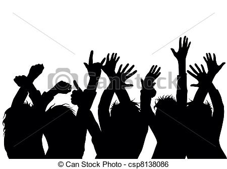 People Cheering Vector    Csp8138086   Search Clipart Illustration