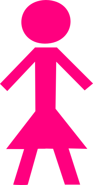 Pink Female Stick Figure Clip Art At Clker Com   Vector Clip Art    