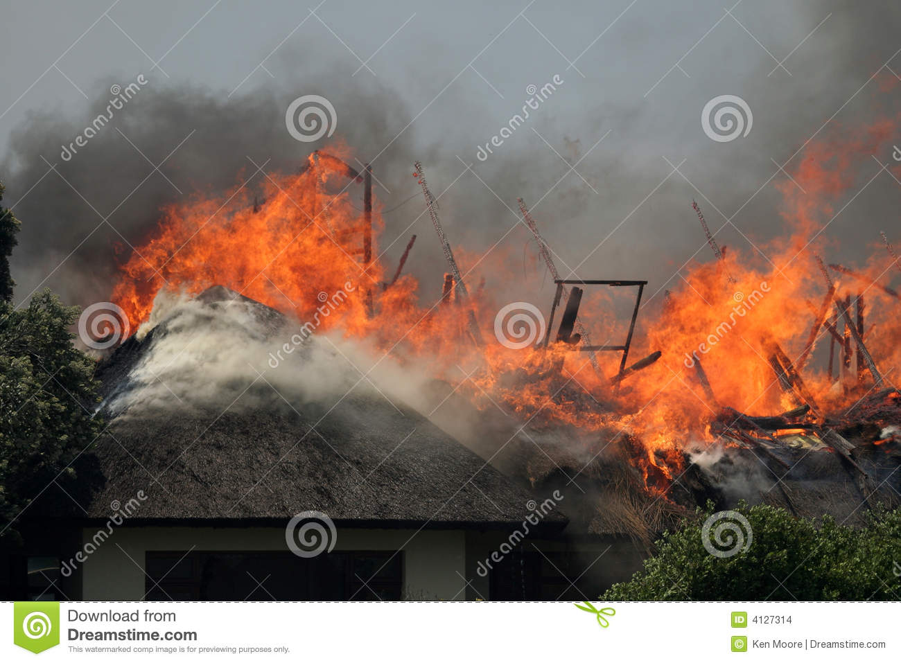 Roof House On Fire Jan 22 2008 Hermanus South Africa Mr No Pr No 2