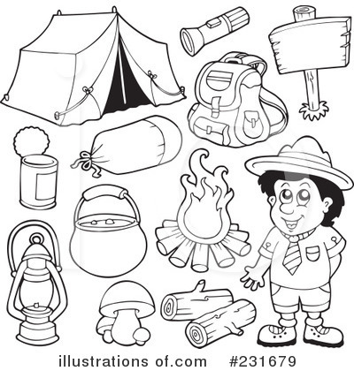 Royalty Free  Rf  Camping Clipart Illustration By Visekart   Stock