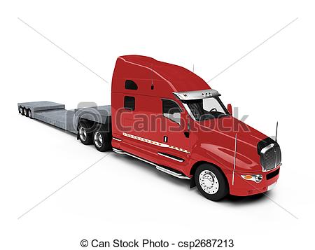 Stock Illustration   Car Carrier Truck Front View   Stock Illustration