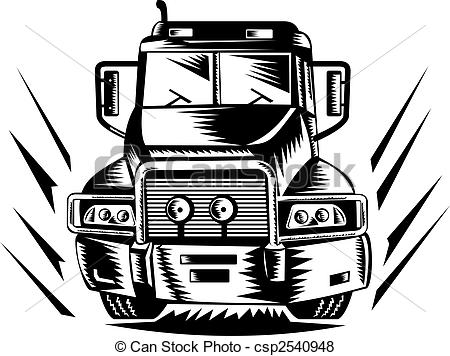 Stock Illustration Of Truck Front View   Illustration Of A Truck Lorry