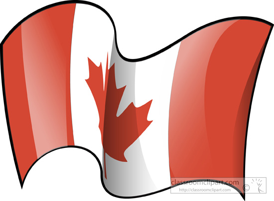 World Flags   Canada Flag Waving 3   Classroom Clipart