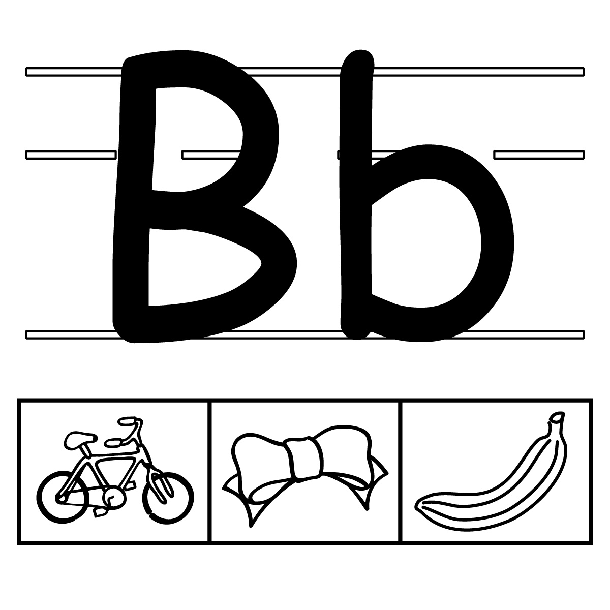 Clip Art  Alphabet Set 01  B B W