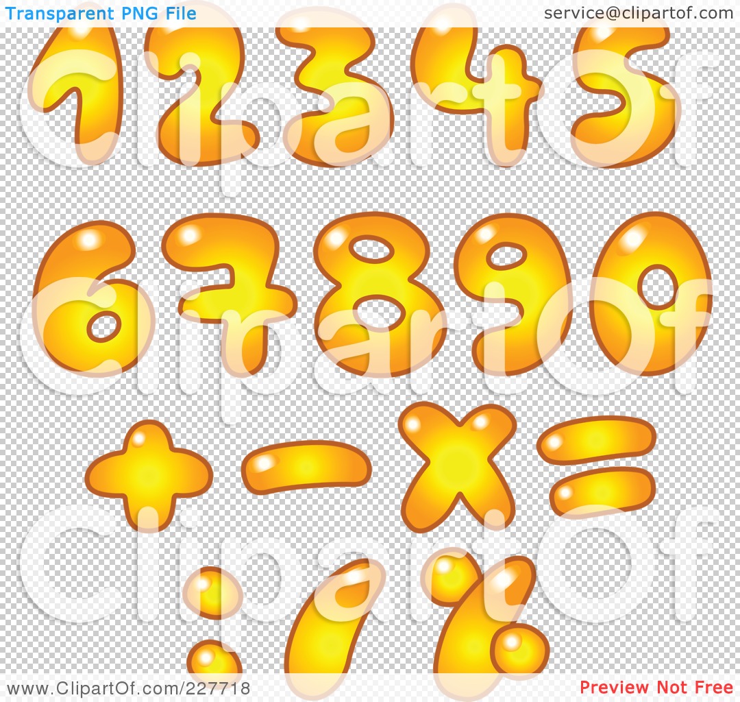 Clipart Illustration Of A Digital Collage Of Gradient Orange Bubble