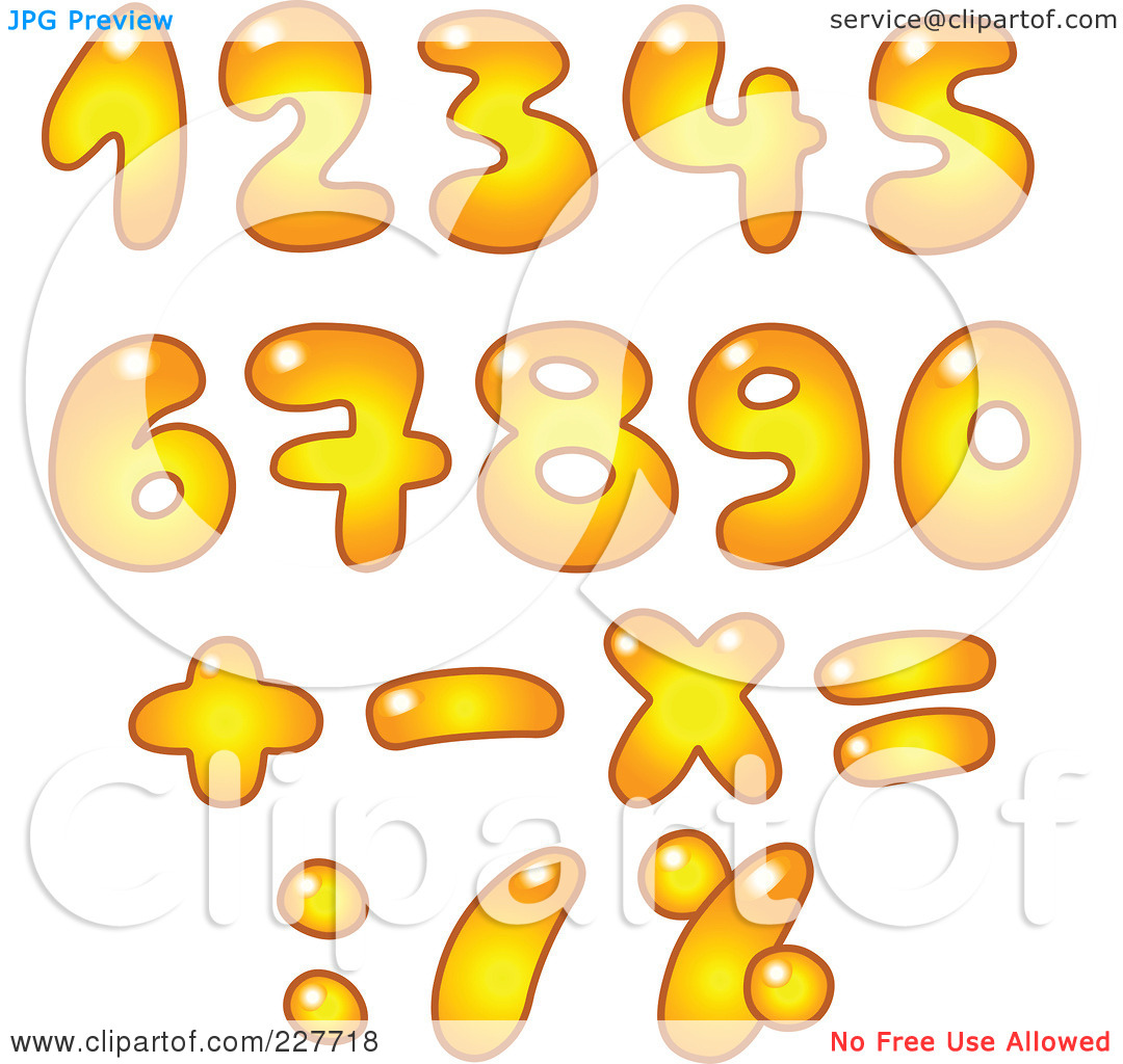 Clipart Illustration Of A Digital Collage Of Gradient Orange Bubble