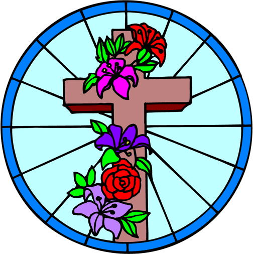 Cross And Flowers Clipart