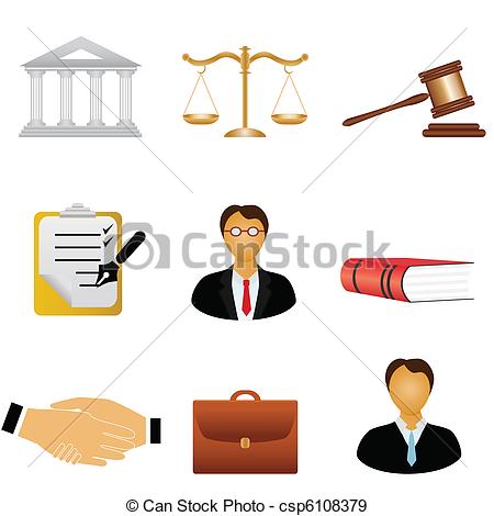 Eps Vectors Of Justice And Law Icons   Law And Justice Related Symbols    