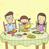 Family Meal Clipart Vector Graphics  387 Family Meal Eps Clip Art