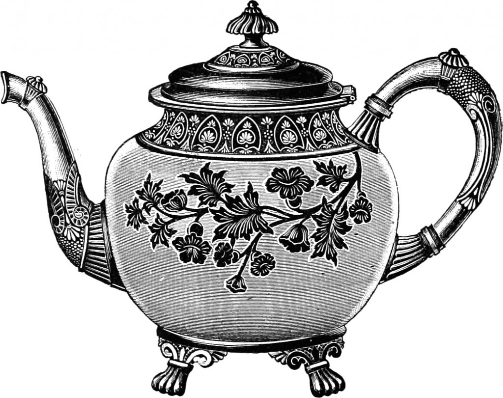 Free Clip Art Images   Vintage Teapot   Oh So Nifty Vintage Graphics