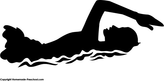 Home Free Clipart Silhouette Clipart Silhouette Female Swimmer