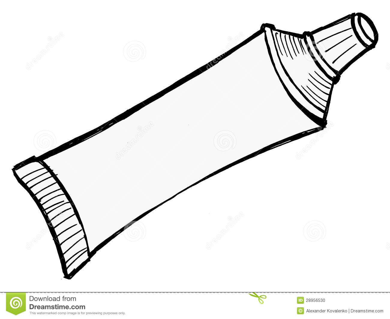 Illustration Of Tube Of Toothpaste And Other Paste
