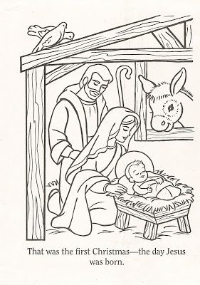 Lds Nursery Color Pages  Christmas Lesson