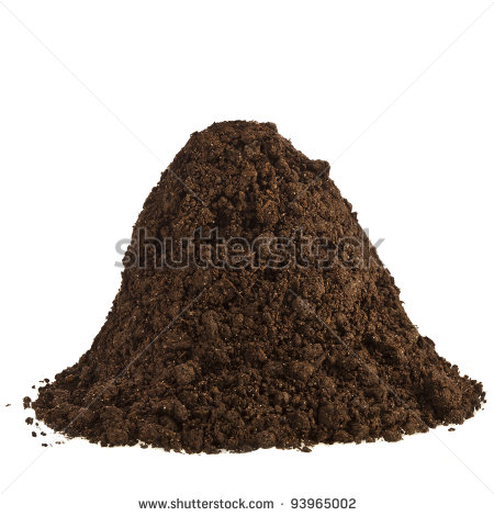 Pile Heap Of Soil Humus Isolated On White Background Stock Photo