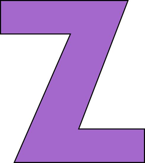 Purple Letter Z Clip Art Image   Large Purple Capital Letter Z