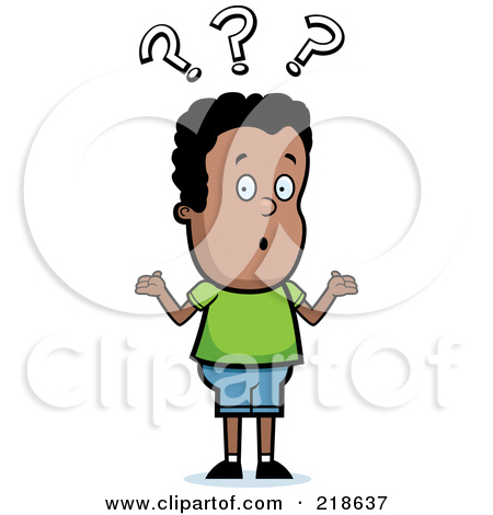 Royalty Free Rf Clipart Illustration Of A Confused Black Boy