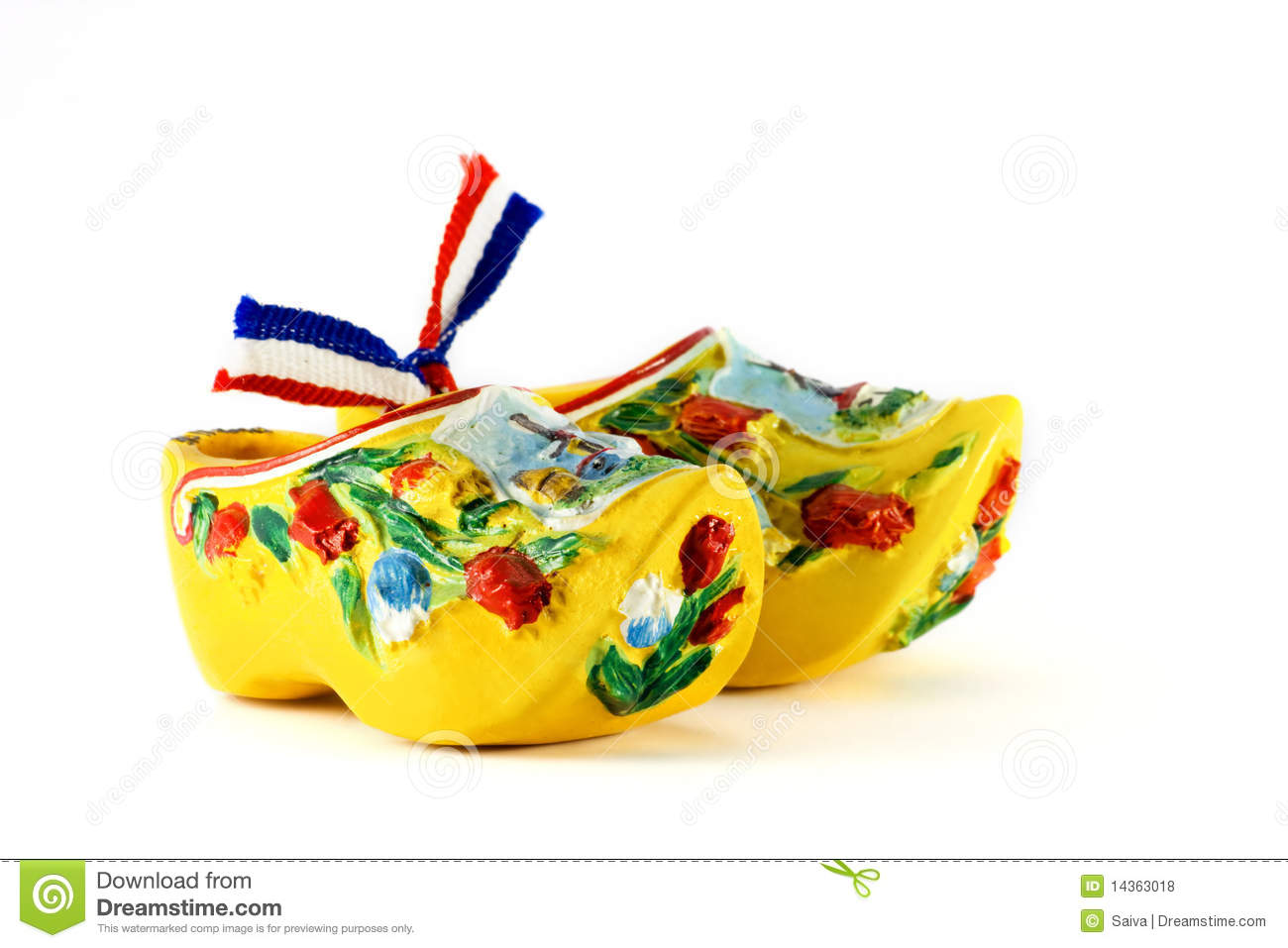 Yellow Dutch Shoes Royalty Free Stock Photos   Image  14363018
