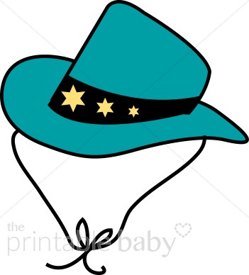 Blue Cowboy Hat Clipart   Cowboy Baby Clipart