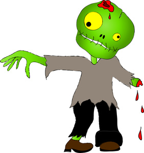 Clipart Image   An Undead Zombie Walking Again For Halloween Night