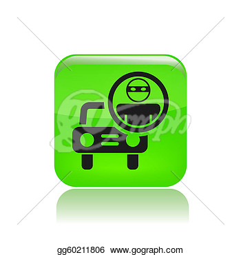 Clipart   Vector Illustration Of Car S Thief Icon  Stock Illustration
