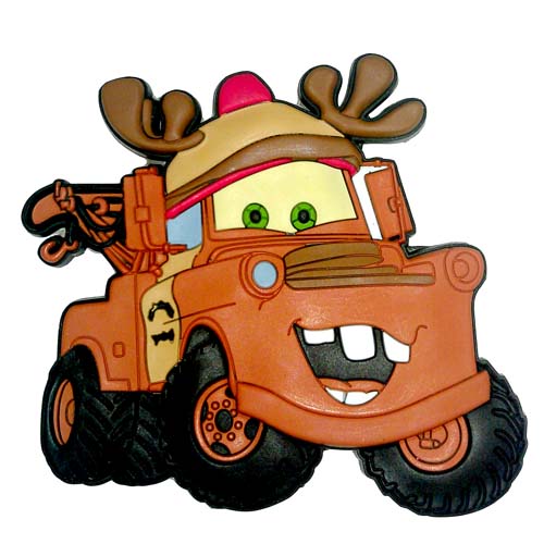 Disney Magnet   Pixar Cars   Reindeer Tow Mater   Christmas