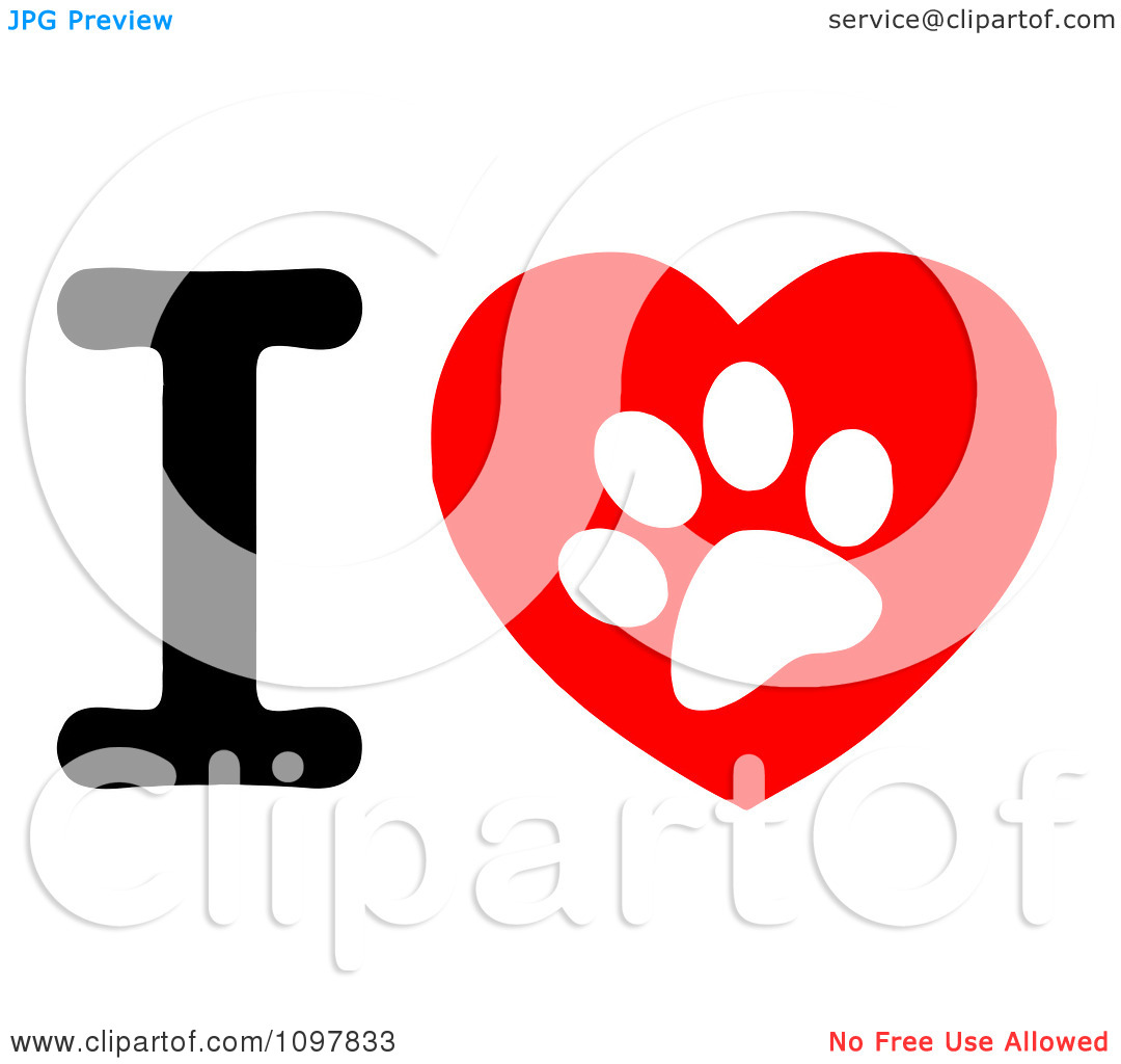 Dog Paw Heart Clip Art   Clipart Panda   Free Clipart Images