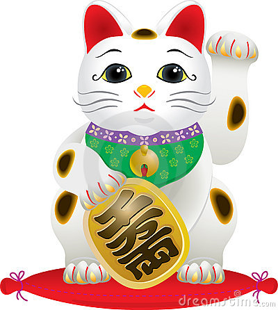 Japanese Lucky Cat Clipart Classic Japanese Lucky Cat