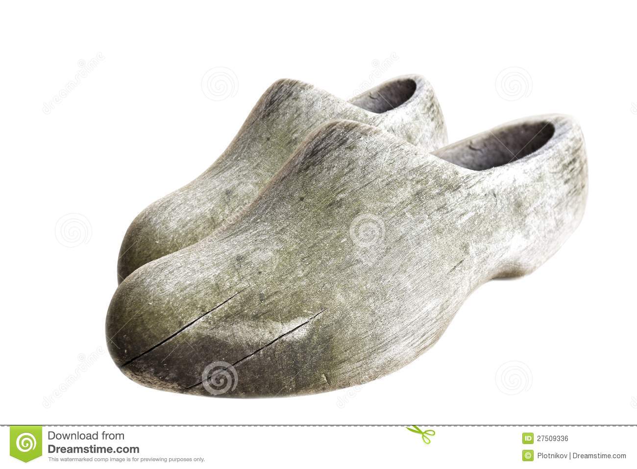 Klompens  Traditional Dutch Old Shoes  Royalty Free Stock Image