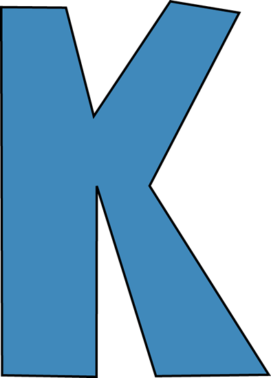 Letter K Clipart Blue Alphabet Letter K Clip Art   Blue Alphab