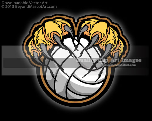 Lions Volleyball Lion Claw Volleyball Clip Art 1077 Lion Paws