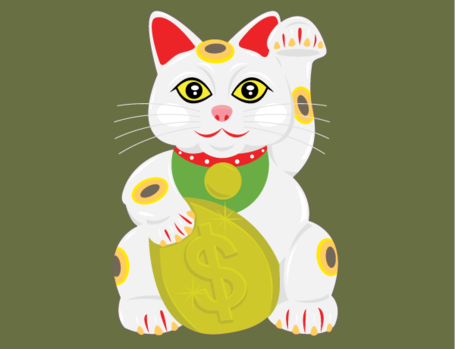 Lucky Cat Vector Free