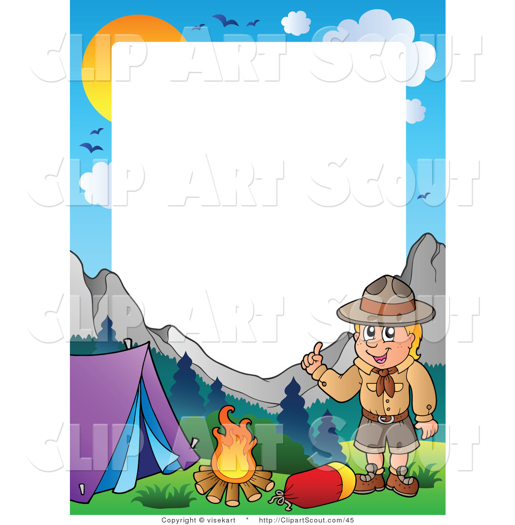 Of A Boy Scout Camping Frame Scout Clip Art Visekart