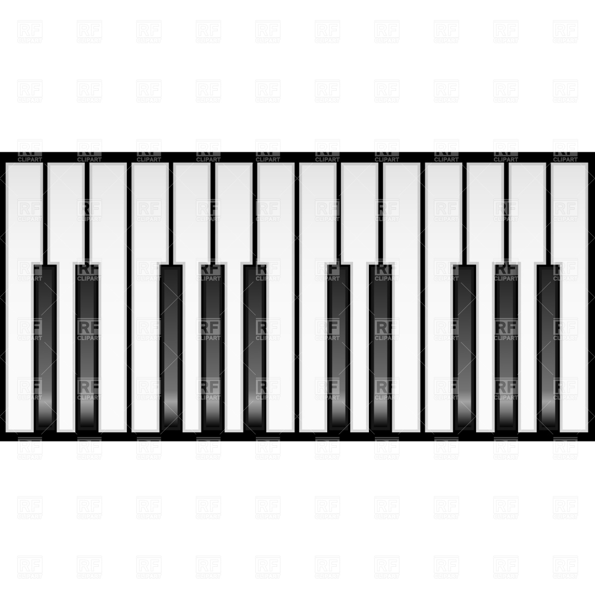 Piano Keyboard Download Royalty Free Vector Clipart  Eps