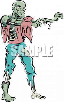 Royalty Free Halloween Zombie Clipart
