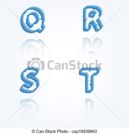 Vector Of Sketch Jagged Alphabet Letters Q R S T   Sketch Jagged    