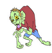 Zombie Halloween Monster   Stock Illustration