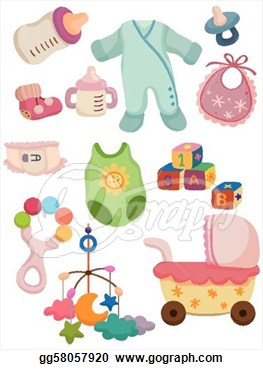 Baby Stuff Icon   Stock Clipart Illustration Gg58057920   Gograph