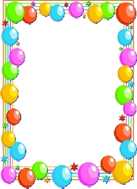 Birthday Balloon Border Clip Art