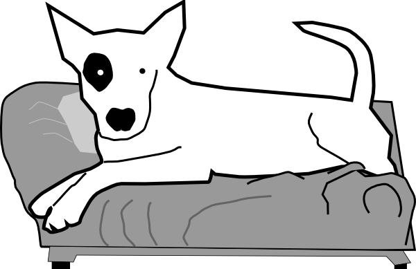 Bullterrier On Couch Clip Art At Clker Com   Vector Clip Art Online