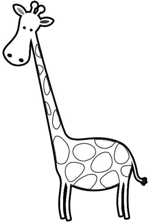 Cartoon Giraffe Coloring Pages