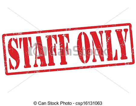 Clip Art Vector Of Staff Only Stamp   Staff Only Grunge Rubber Stamp